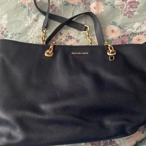 Navy blue Michael Kors tote